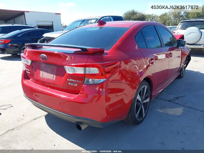 2019 SUBARU IMPREZA VIN 4S3GKAJ62K3617872 — фото 4
