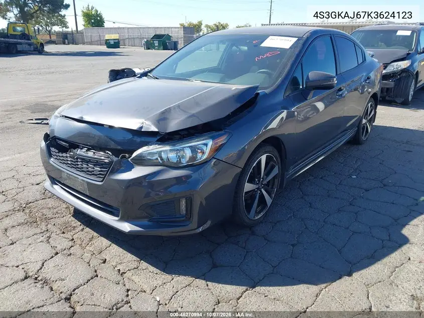 2019 SUBARU IMPREZA VIN 4S3GKAJ67K3624123 — фото 2