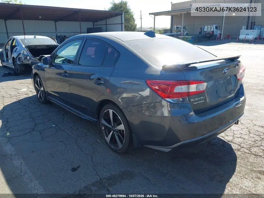 2019 SUBARU IMPREZA VIN 4S3GKAJ67K3624123 — фото 3