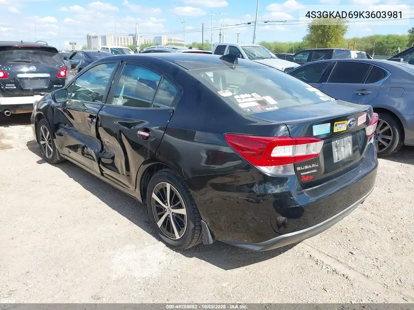 2019 SUBARU IMPREZA VIN 4S3GKAD69K3603981 — фото 3