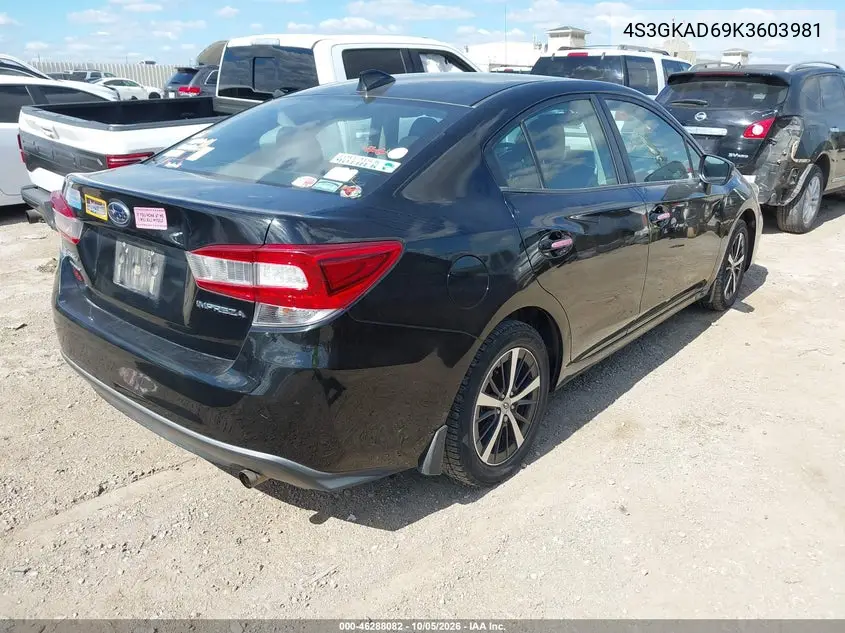 2019 SUBARU IMPREZA VIN 4S3GKAD69K3603981 — фото 4