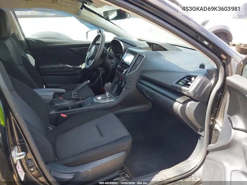 2019 SUBARU IMPREZA VIN 4S3GKAD69K3603981 — фото 5