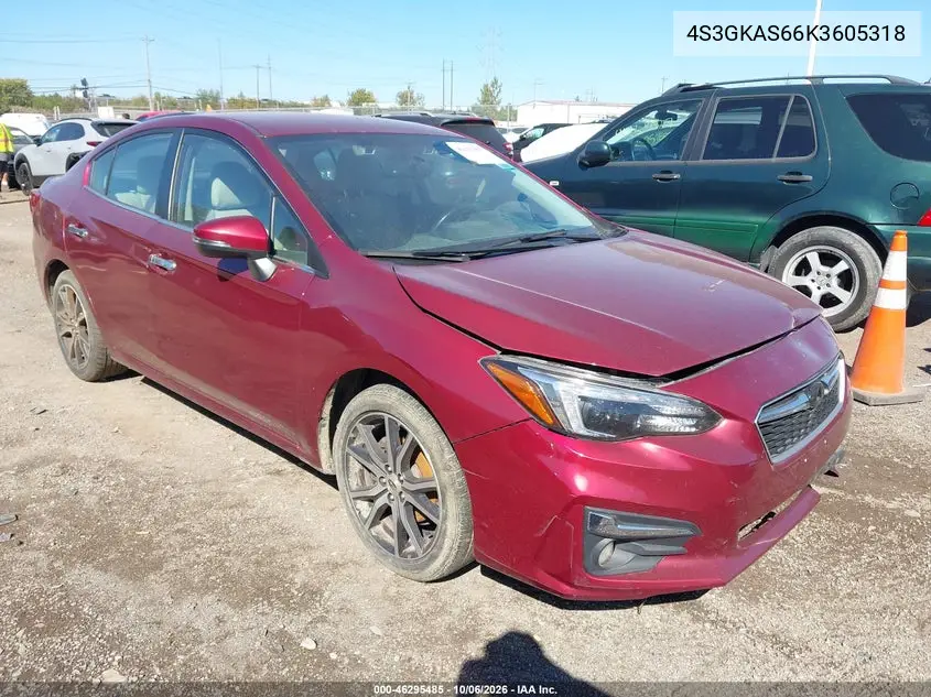 SUBARU IMPREZA 2019, VIN 4S3GKAS66K3605318