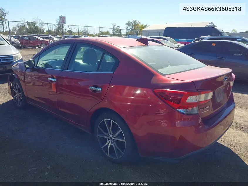 2019 SUBARU IMPREZA VIN 4S3GKAS66K3605318 — фото 3