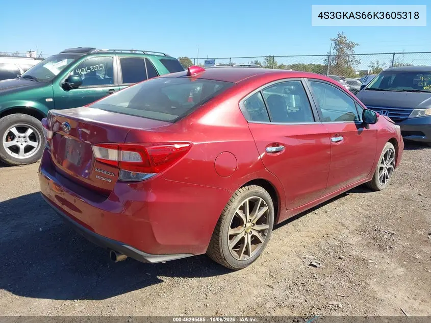 2019 SUBARU IMPREZA VIN 4S3GKAS66K3605318 — фото 4