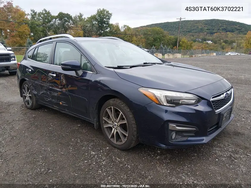 SUBARU IMPREZA 2019, VIN 4S3GTAT60K3702221
