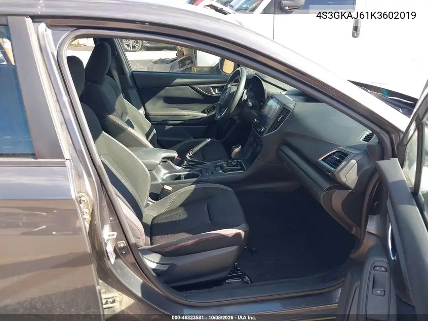 2019 SUBARU IMPREZA VIN 4S3GKAJ61K3602019 — фото 5