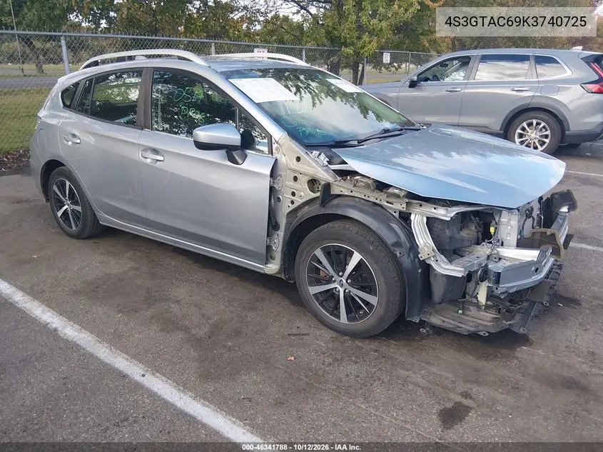 SUBARU IMPREZA 2019, VIN 4S3GTAC69K3740725