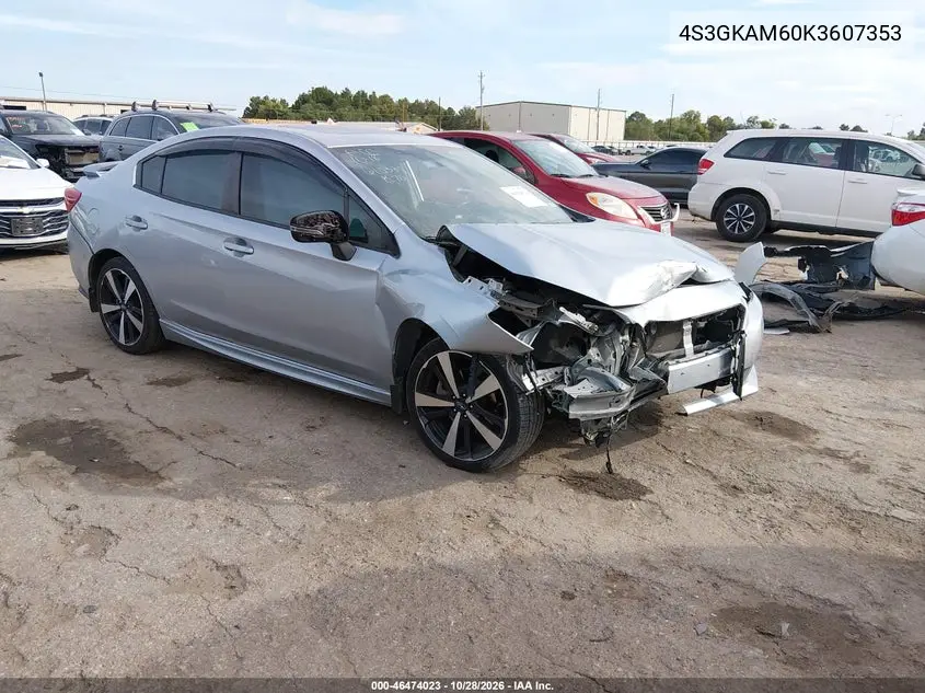 SUBARU IMPREZA 2019, VIN 4S3GKAM60K3607353