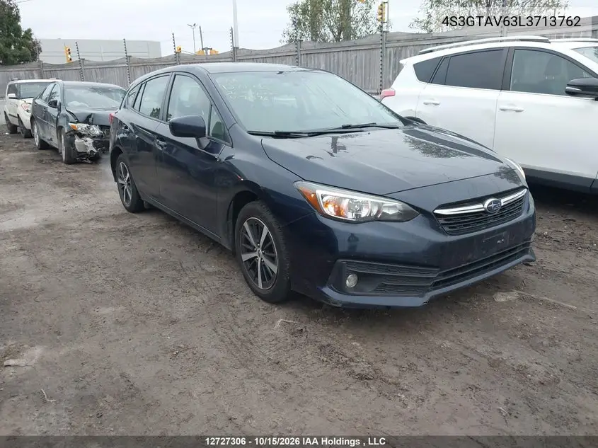 SUBARU IMPREZA 2020, VIN 4S3GTAV63L3713762