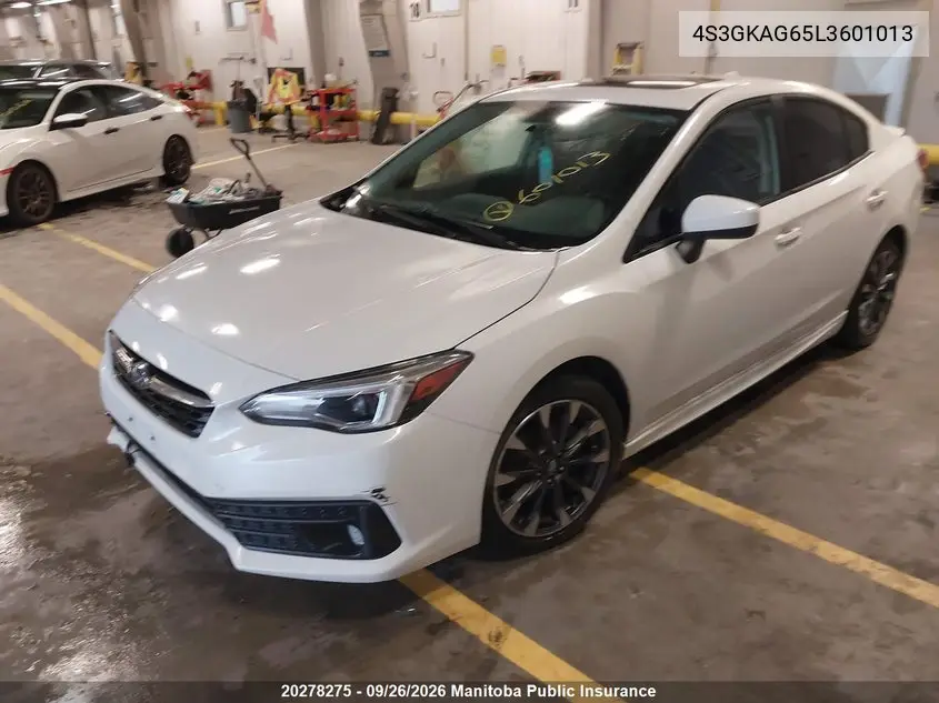 2020 SUBARU IMPREZA VIN 4S3GKAG65L3601013 — фото 2