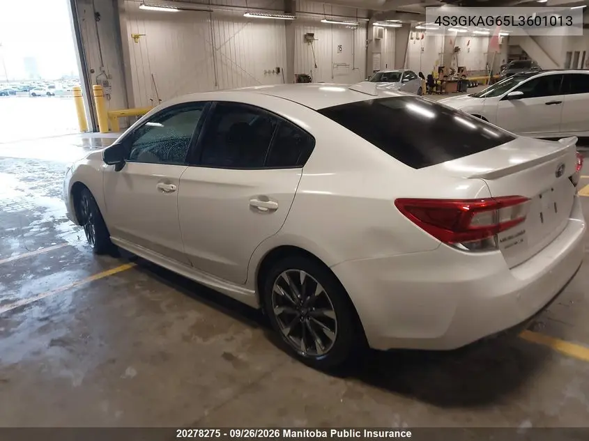 2020 SUBARU IMPREZA VIN 4S3GKAG65L3601013 — фото 3