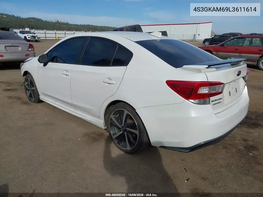 2020 SUBARU IMPREZA VIN 4S3GKAM69L3611614 — фото 3