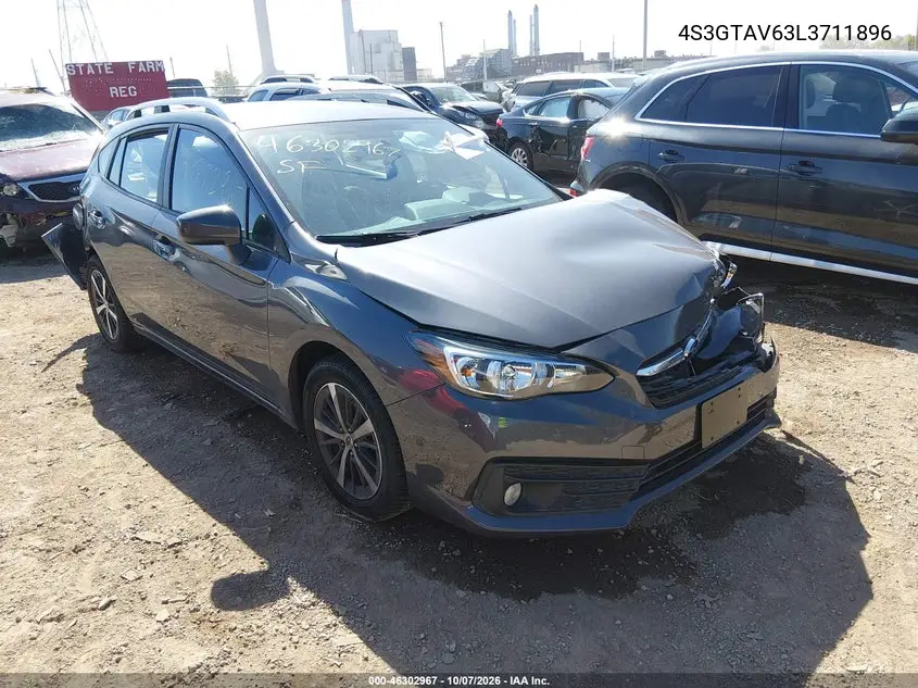 SUBARU IMPREZA 2020, VIN 4S3GTAV63L3711896