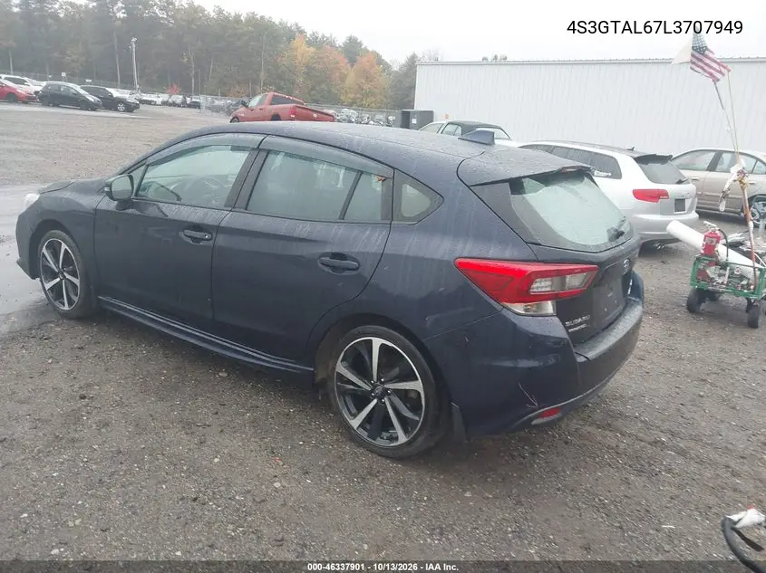 2020 SUBARU IMPREZA VIN 4S3GTAL67L3707949 — фото 3