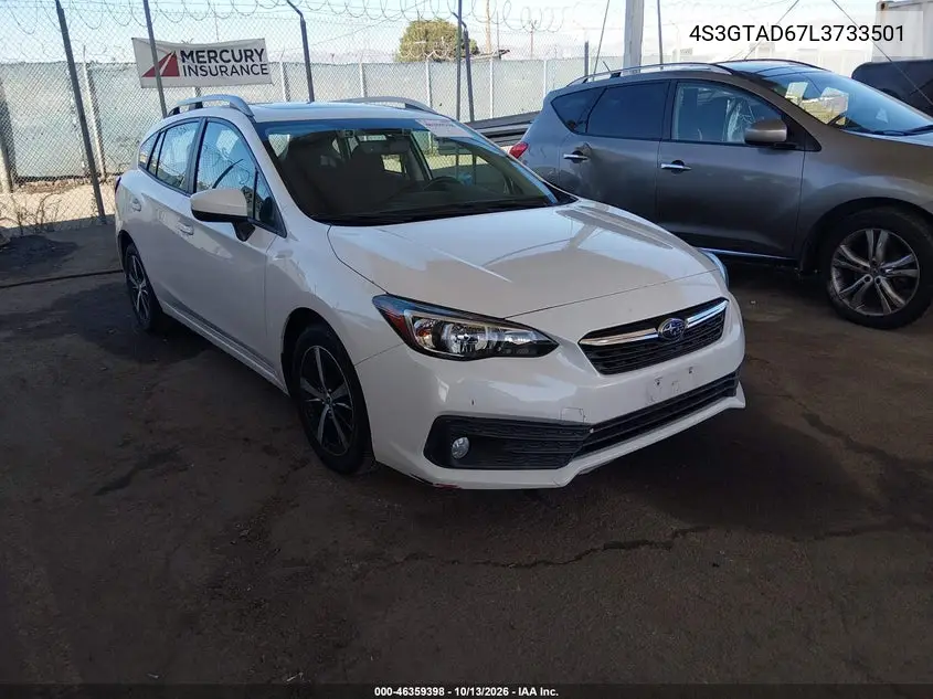 SUBARU IMPREZA 2020, VIN 4S3GTAD67L3733501