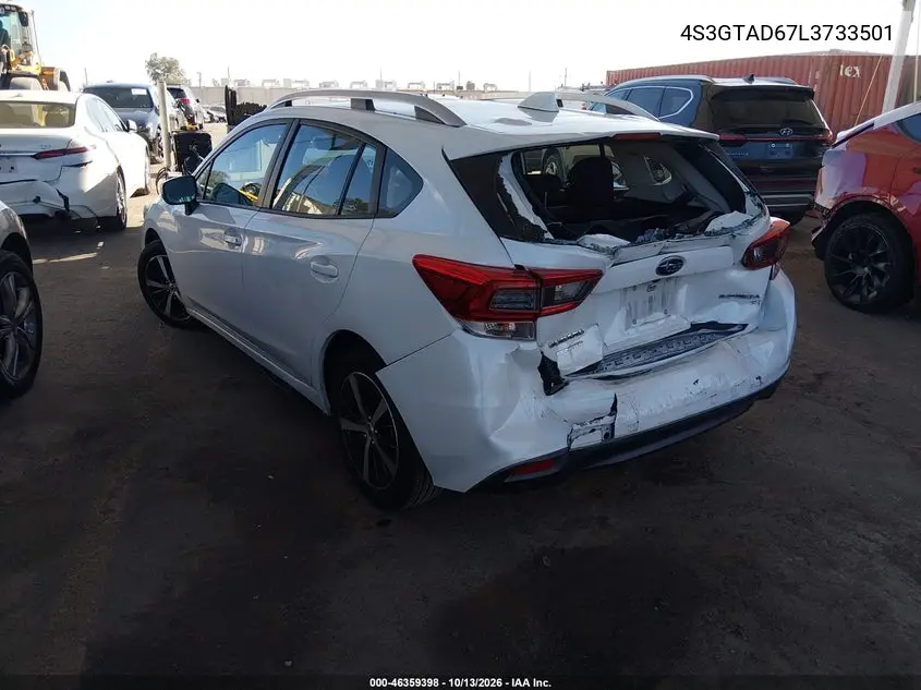 2020 SUBARU IMPREZA VIN 4S3GTAD67L3733501 — фото 3