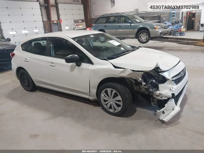 SUBARU IMPREZA 2021, VIN 4S3GTAB6XM3702988