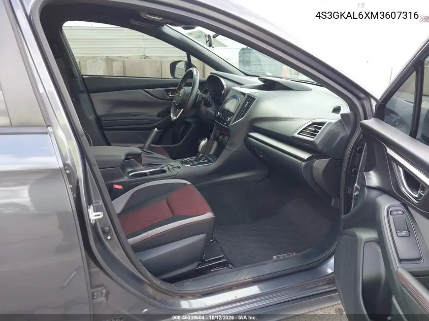 2021 SUBARU IMPREZA VIN 4S3GKAL6XM3607316 — фото 5