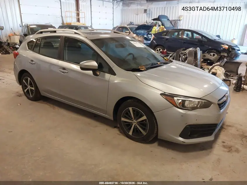 SUBARU IMPREZA 2021, VIN 4S3GTAD64M3710498
