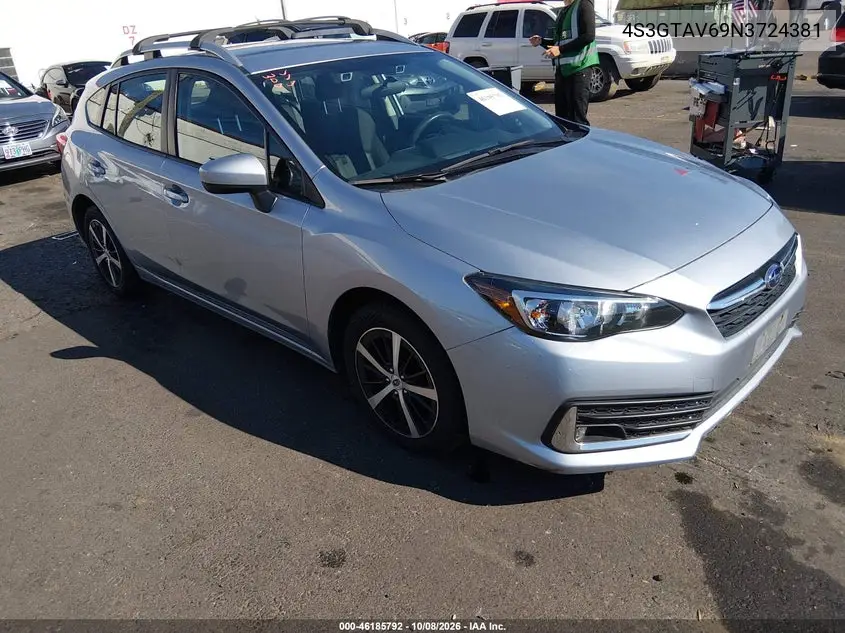 SUBARU IMPREZA 2022, VIN 4S3GTAV69N3724381