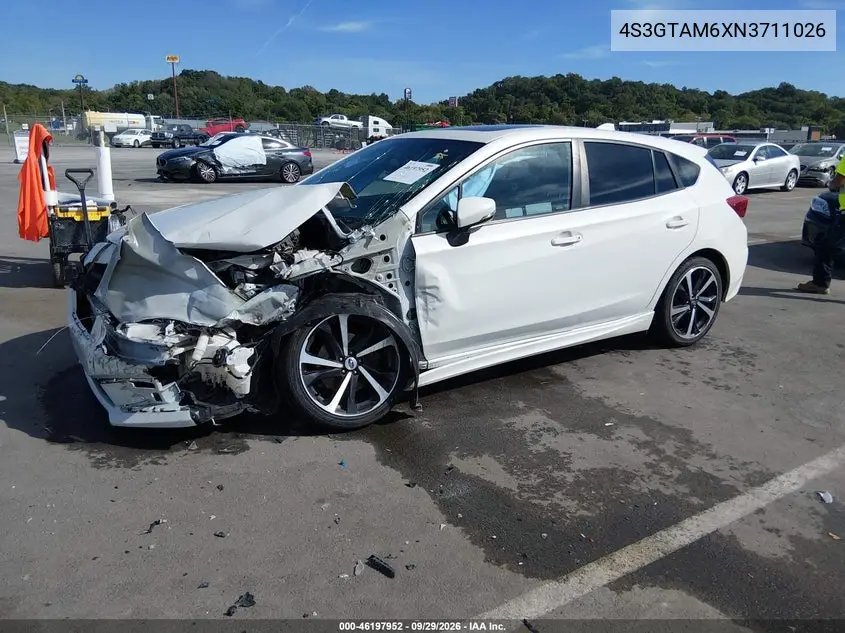 2022 SUBARU IMPREZA VIN 4S3GTAM6XN3711026 — фото 2