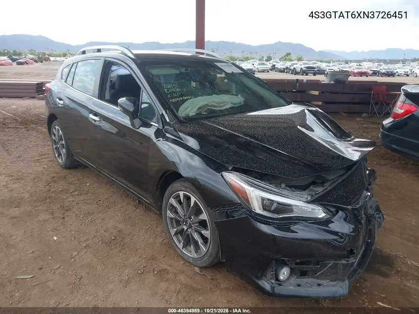 SUBARU IMPREZA 2022, VIN 4S3GTAT6XN3726451