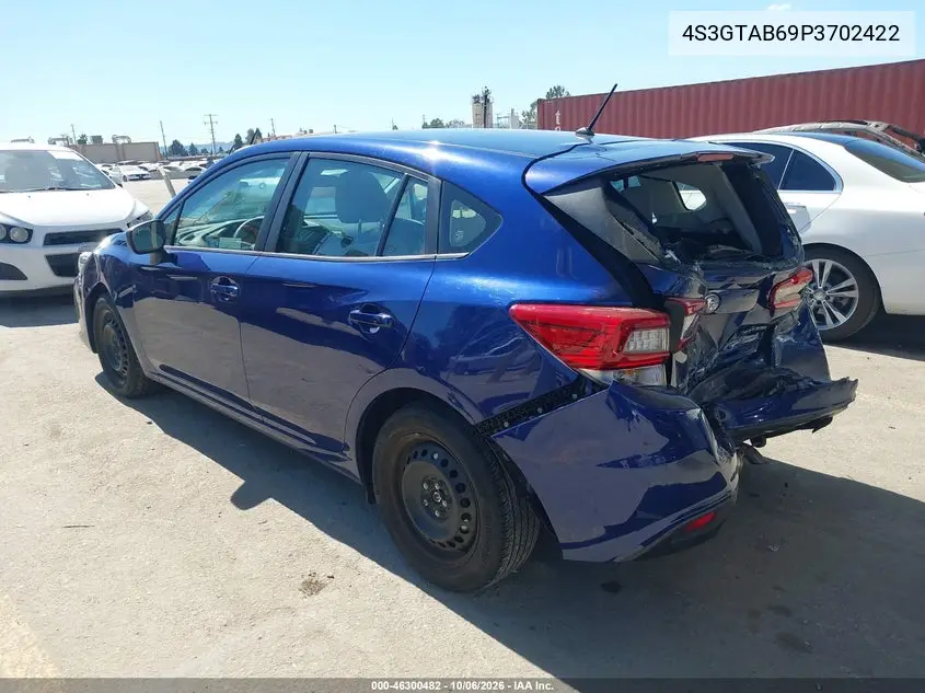2023 SUBARU IMPREZA VIN 4S3GTAB69P3702422 — фото 3