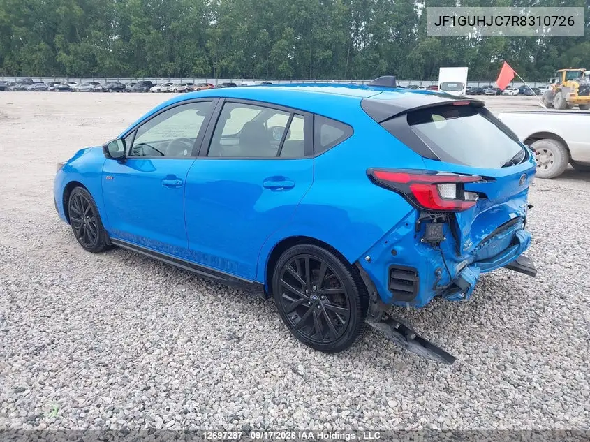 2024 SUBARU IMPREZA VIN JF1GUHJC7R8310726 — фото 3
