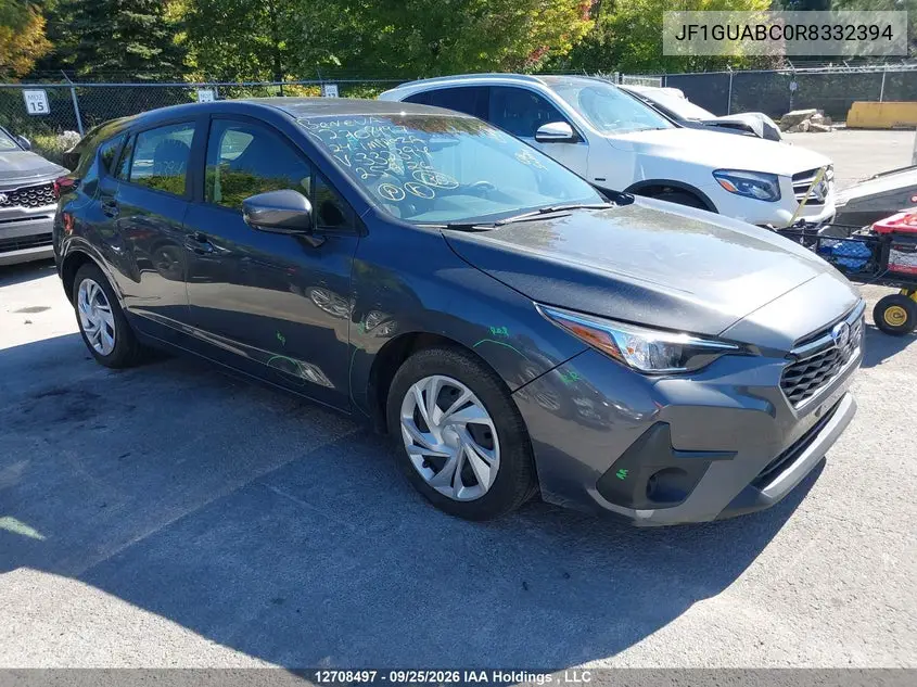SUBARU IMPREZA 2024, VIN JF1GUABC0R8332394