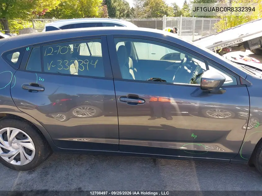 2024 SUBARU IMPREZA VIN JF1GUABC0R8332394 — фото 13