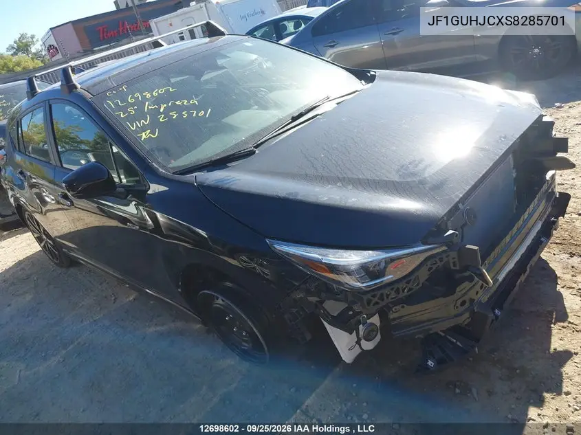 2025 SUBARU IMPREZA VIN JF1GUHJCXS8285701 — фото 6