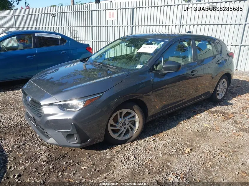 2025 SUBARU IMPREZA VIN JF1GUABC8S8285685 — фото 2