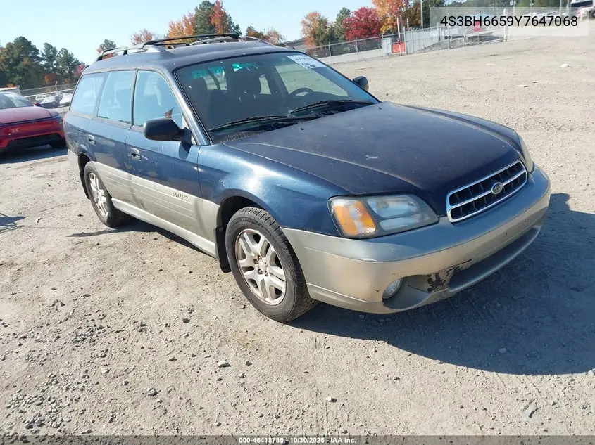 SUBARU LEGACY 2000, VIN 4S3BH6659Y7647068