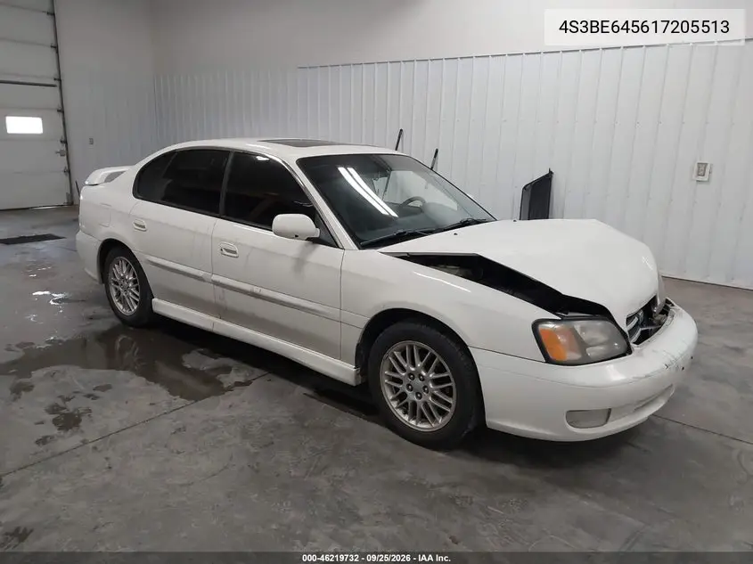 SUBARU LEGACY 2001, VIN 4S3BE645617205513