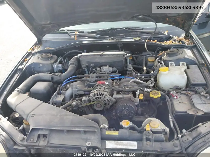 2003 SUBARU LEGACY VIN 4S3BH635936309897 — фото 10