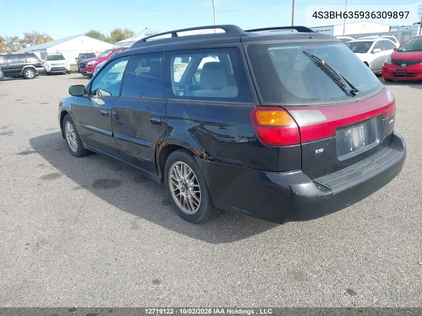 2003 SUBARU LEGACY VIN 4S3BH635936309897 — фото 3