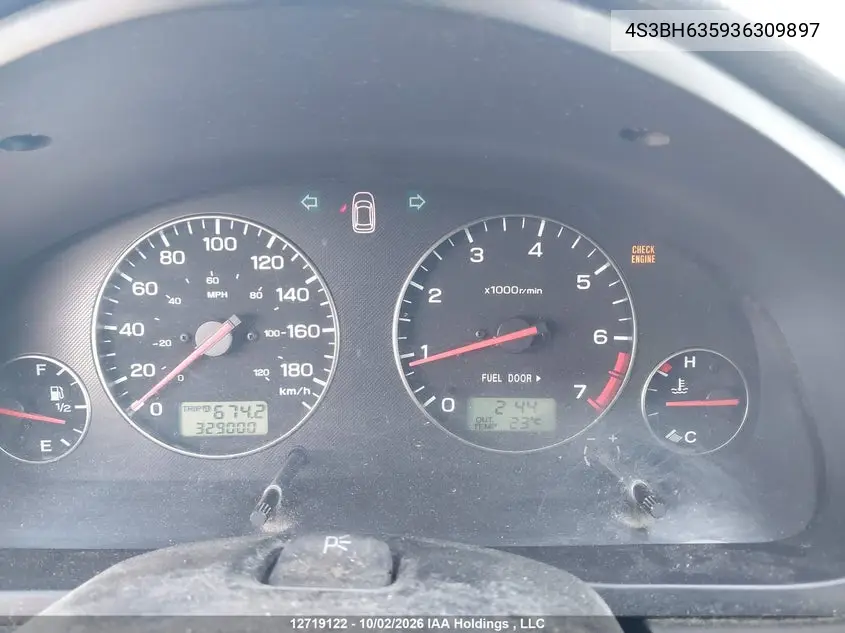 2003 SUBARU LEGACY VIN 4S3BH635936309897 — фото 7