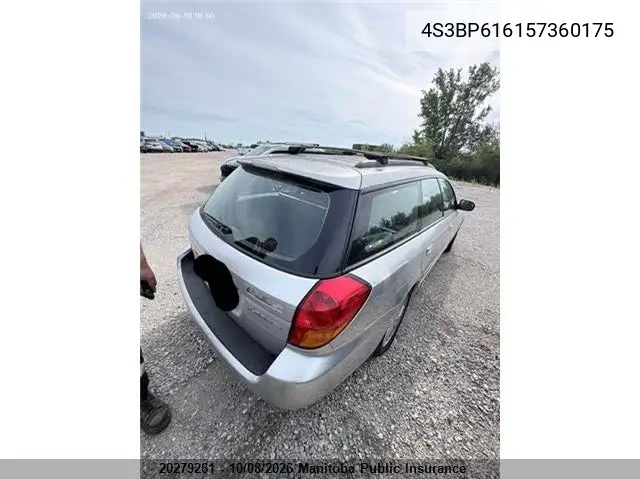 2005 SUBARU LEGACY VIN 4S3BP616157360175 — фото 4