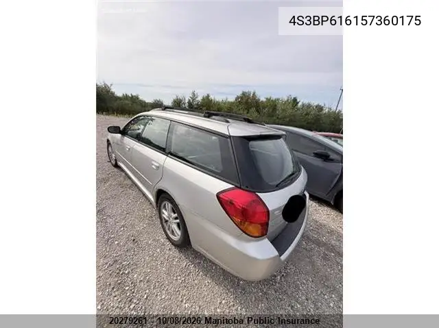 2005 SUBARU LEGACY VIN 4S3BP616157360175 — фото 5