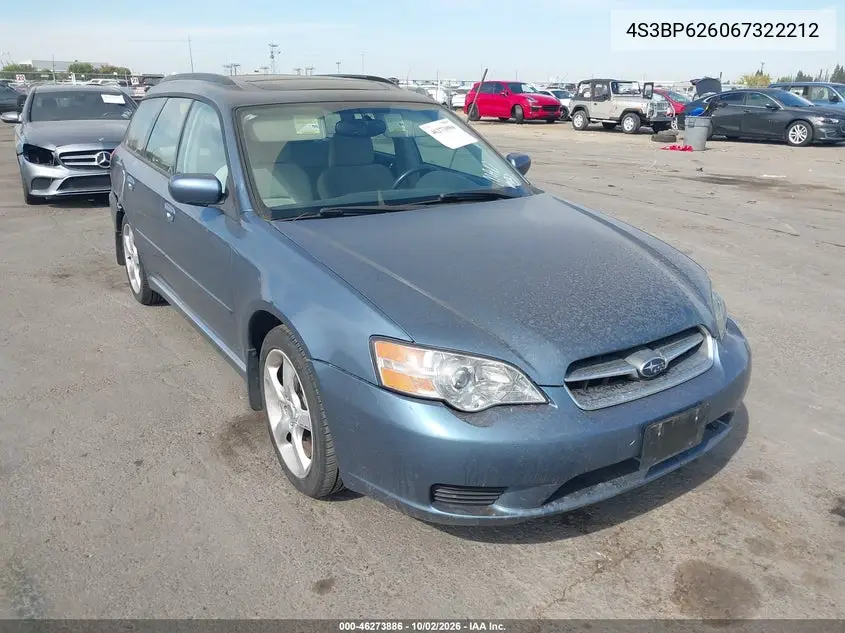 SUBARU LEGACY 2006, VIN 4S3BP626067322212