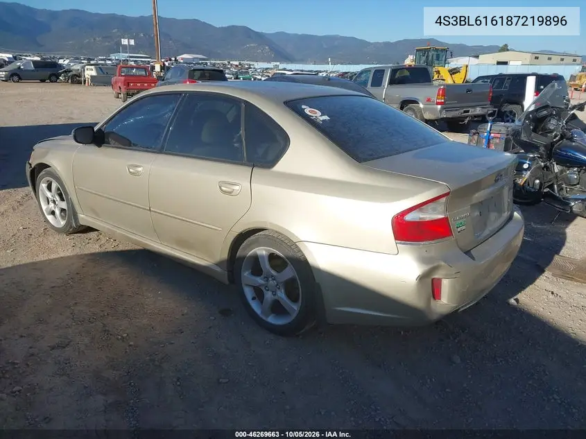 2008 SUBARU LEGACY VIN 4S3BL616187219896 — фото 3