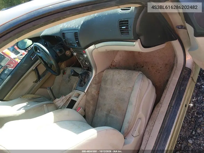 2008 SUBARU LEGACY VIN 4S3BL616286202482 — фото 5