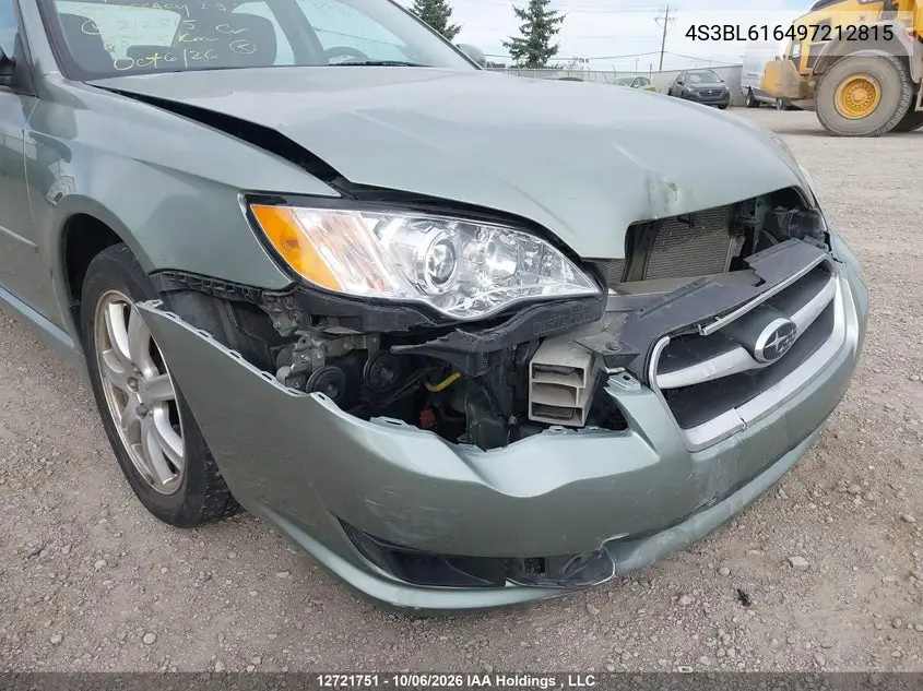 2009 SUBARU LEGACY VIN 4S3BL616497212815 — фото 12
