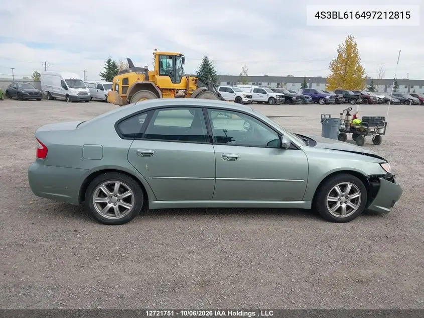 2009 SUBARU LEGACY VIN 4S3BL616497212815 — фото 14