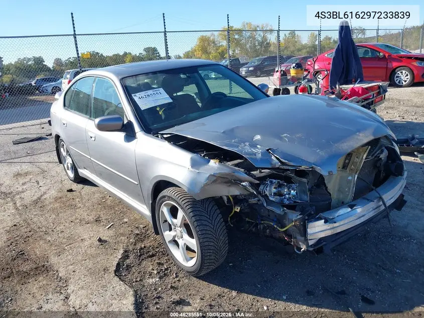 SUBARU LEGACY 2009, VIN 4S3BL616297233839