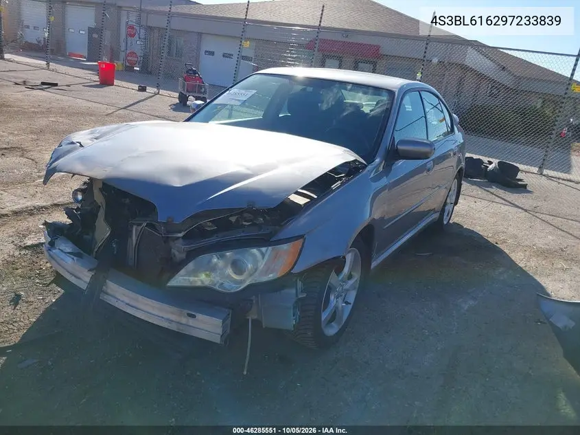 2009 SUBARU LEGACY VIN 4S3BL616297233839 — фото 2