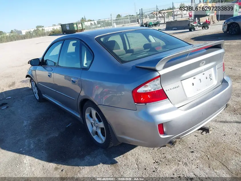 2009 SUBARU LEGACY VIN 4S3BL616297233839 — фото 3