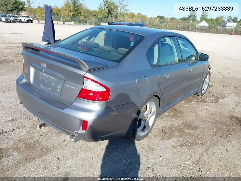 2009 SUBARU LEGACY VIN 4S3BL616297233839 — фото 4