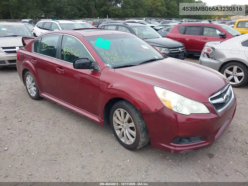SUBARU LEGACY 2010, VIN 4S3BMBG66A3230516